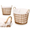 Basket Kipit Natural Polyester Cloth polypropylene Iron Plastic 50 % cotton (6 Units)