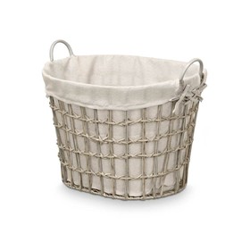 Basket Kipit Grey Polyester Cloth polypropylene Iron Plastic 50 % cotton (6 Units)