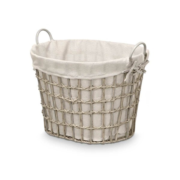 Basket Kipit Grey Polyester Cloth polypropylene Iron Plastic 50 % cotton (6 Units)