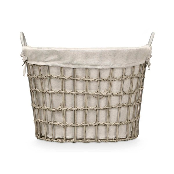 Basket Kipit Grey Polyester Cloth polypropylene Iron Plastic 50 % cotton (6 Units)