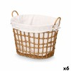 Basket Kipit Natural Polyester Cloth polypropylene Iron Plastic 50 % cotton (6 Units)