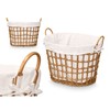 Basket Kipit Natural Polyester Cloth polypropylene Iron Plastic 50 % cotton (6 Units)