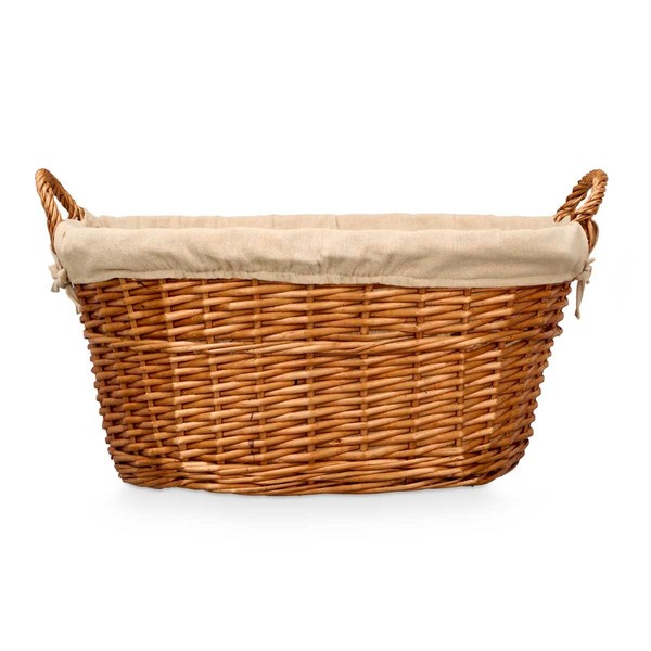 Basket Kipit Natural Polyester wicker Cloth 50 % cotton (6 Units)