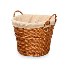 Basket Kipit Natural Polyester wicker Cloth 50 % cotton (6 Units)