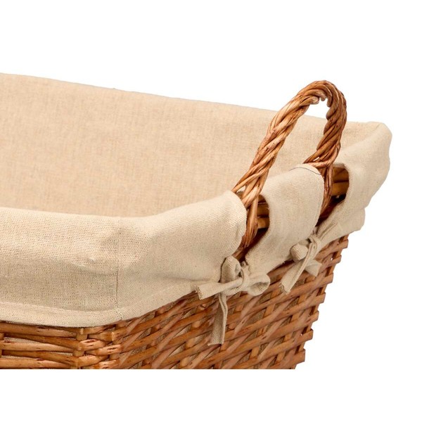 Basket Kipit Natural Polyester wicker Cloth 50 % cotton (6 Units)