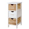 Chest of drawers Gift Decor Home White Brown 26 x 63 x 32 cm
