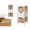 Chest of drawers Gift Decor Home White Brown 26 x 63 x 32 cm