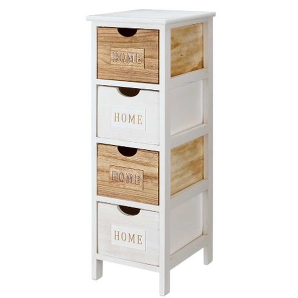 Kumode Gift Decor Home Balts Brūns 26 x 81 x 31,6 cm