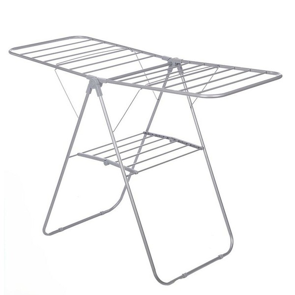 Folding clothes line Grey Metal 136,5 x 59 x 93,5 cm (4 Units)