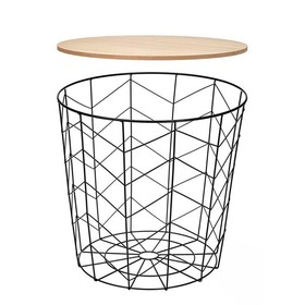 Side table Gift Decor Brown Black 44,5 x 53,5 x 44,5 cm (6 Units)