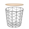 Side table Gift Decor Brown Black 44,5 x 53,5 x 44,5 cm (6 Units)