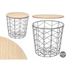 Side table Gift Decor Brown Black 44,5 x 53,5 x 44,5 cm (6 Units)