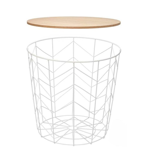 Вспомогательный стол Gift Decor Белый Коричневый 44,5 x 53,5 x 44,5 cm (6 штук)
