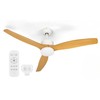 Ceiling Fan with Light Argon White Brown 40 W Ø 132 cm