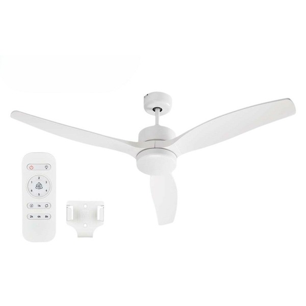 Lubinis ventiliatorius su apšvietimu Argon Balta 40 W Ø 132 cm