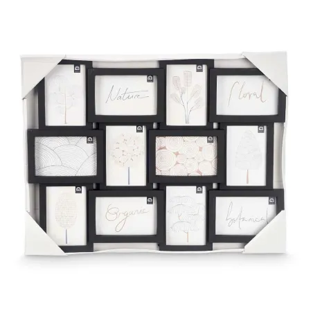 Wall photo frame Gift Decor Black polypropylene (4 Units)