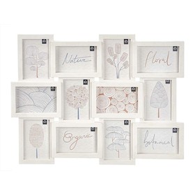 Wall photo frame Gift Decor White polypropylene (4 Units)