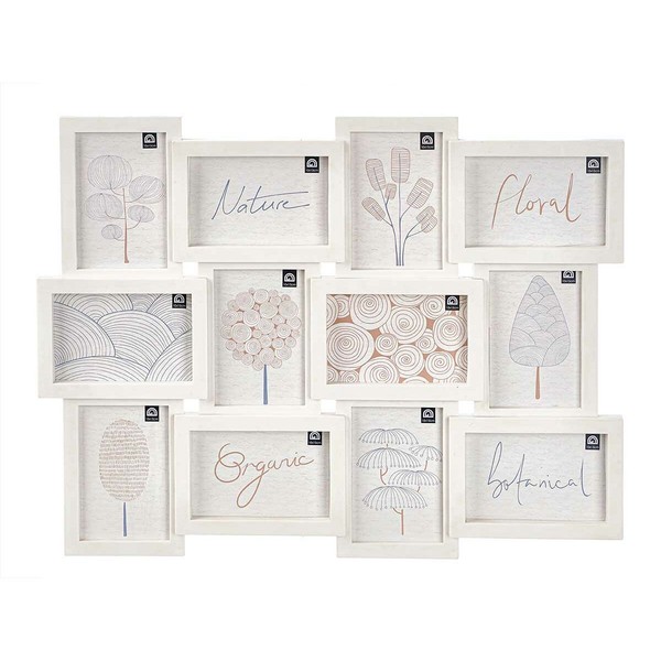 Wall photo frame Gift Decor White polypropylene (4 Units)