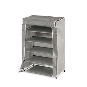 Shoe Rack Kipit Black Grey Cloth 50 x 32 x 88 cm
