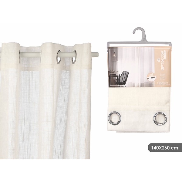 Verho Gift Decor Valkoinen 140 x 260 cm Raidat (6 osaa)