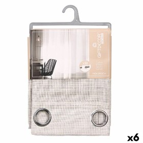 Verho Gift Decor Harmaa 140 x 260 cm Raidat (6 osaa)