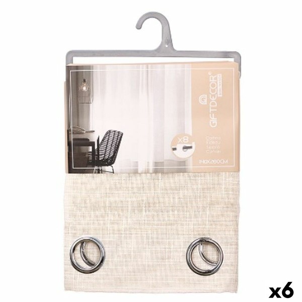 Verho Gift Decor Ruskea 140 x 260 cm Raidat (6 osaa)