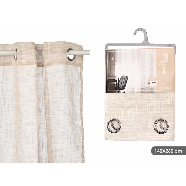 Verho Gift Decor Ruskea 140 x 260 cm Raidat (6 osaa)