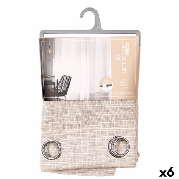 Verho Gift Decor Ruskea 140 x 260 cm Raidat (6 osaa)