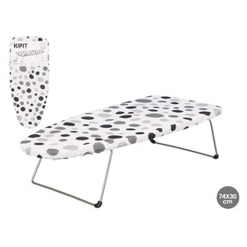 Ironing board Kipit White Black Metal Cloth Points Tablecloth (6 Units)