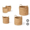 Set of Baskets Gift Decor Brown Marine algae 2 Pieces (2 Units)