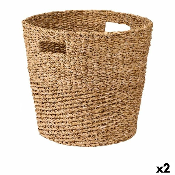 Basket Gift Decor Brown Marine algae (2 Units)