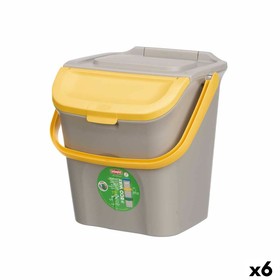 Jäteastia Stefanplast ECOWAY Keltainen Harmaa polypropeeni 28 L Pinottava (6 osaa)