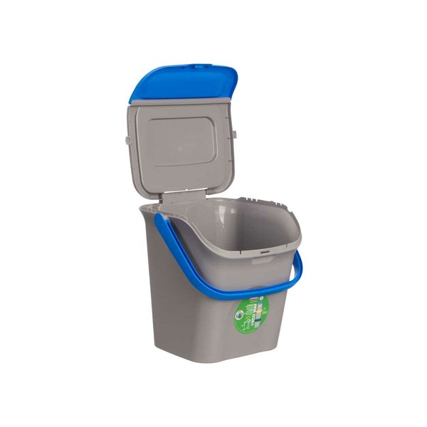 Waste bin Stefanplast ECOWAY Blue Grey polypropylene 28 L Stackable (6 Units)