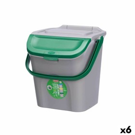 Jäteastia Stefanplast ECOWAY Vihreä Harmaa polypropeeni 28 L Pinottava (6 osaa)