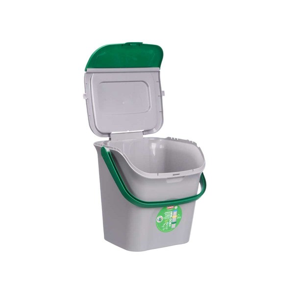 Waste bin Stefanplast ECOWAY Green Grey polypropylene 28 L Stackable (6 Units)