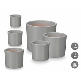 Katlu komplekts Ibergarden Pelēks Māls Ø 14 cm Ø 22 cm Ø 17 cm 3 Daudzums