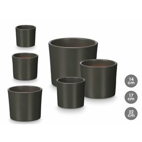 Katlu komplekts Ibergarden Antracīts Māls Ø 14 cm Ø 22 cm Ø 17 cm 3 Daudzums