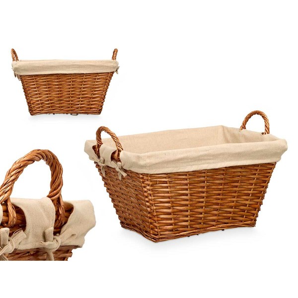 Multi-purpose basket Kipit Natural Polyester Cotton wicker (12 Units)