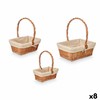 Basket set Kipit Natural Polyester Cotton wicker 3 Pieces (8 Units)