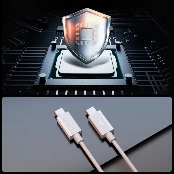 Spigen EB6020CC Essential - USB-C to USB-C Cable PD 60W 2m (White)