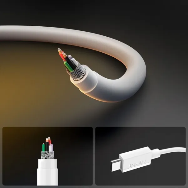 Spigen EB6020CC Essential - USB-C to USB-C Cable PD 60W 2m (White)