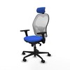 Office Chair with Headrest Piqueras y Crespo 3D036N2 Blue