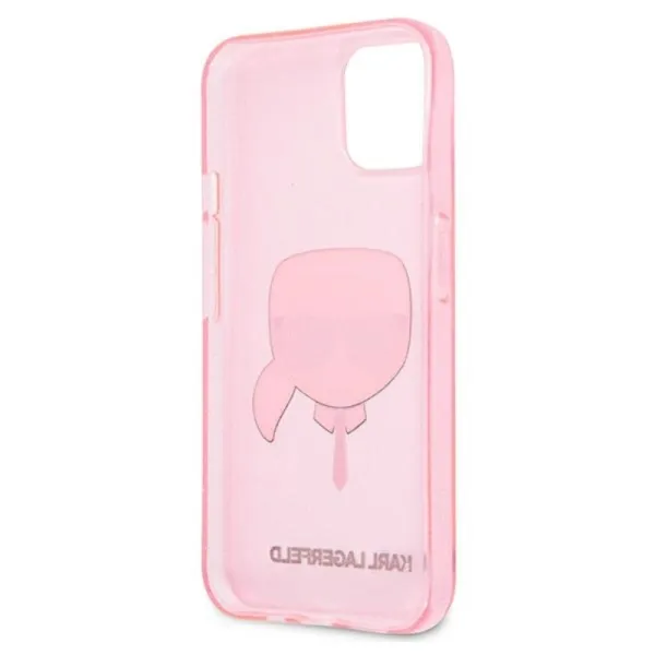 Karl Lagerfeld Karl’s Head Glitter - Case for iPhone 13 Mini (Pink)