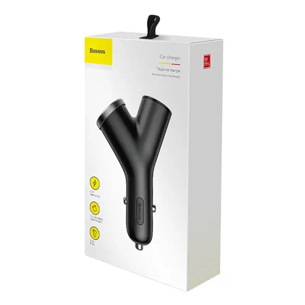 Baseus Y Type Car Charger 2xUSB 3,4A 40W (black)
