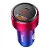 Baseus Magic USB + USB-C QC 4.0 PD 45W car charger (red-blue).