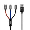 Baseus 3in1 Cable USB-C / Lightning / Micro 3,5A 0,3m (Black)