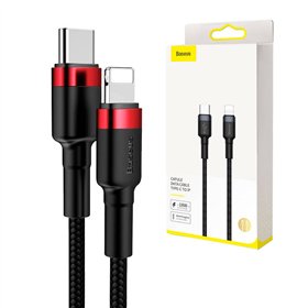 Baseus Cafule Cable Type-C to iP PD 18W 1m Red+Black