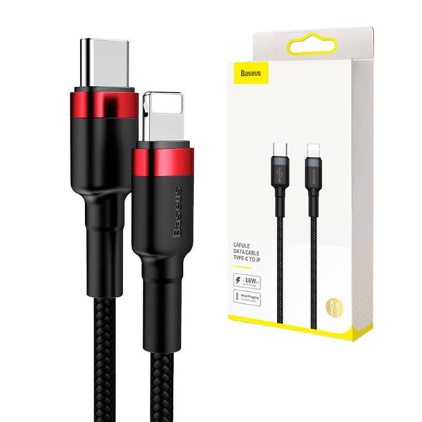 Baseus Cafule Cable Type-C to iP PD 18W 1m Red+Black