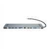 Baseus Enjoyment Series Multi-functional Type-C intelligent HD HUB（PD/HD4K*2/VGA/RJ45/SD/TF/USB*3/Audio*1/Stand)Dark gray