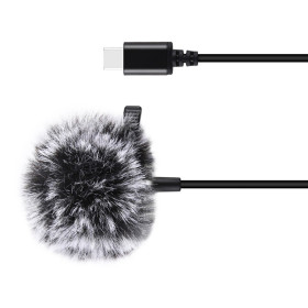 Jack Puluz tie microphone with clip PU425 1.5m USB-C